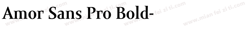 Amor Sans Pro Bold字体转换